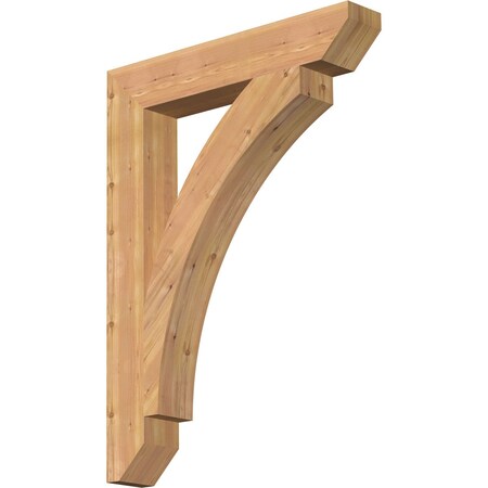 Ekena Millwork Thorton Slat Smooth Bracket, Western Red Cedar, 5 1/2"W x 34"D x 46"H BKT06X34X46THR06SWR